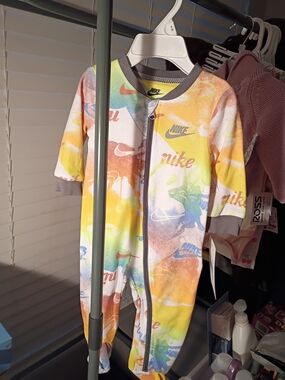 Nike Multicolor Tie-Dye Baby One-Piece Footed Pajamas
